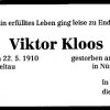 Kloos Viktor 1910-2002 Todesanzeige